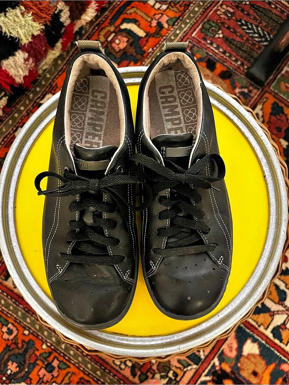 Camper Black Leather Sneakers US 9 (40)
